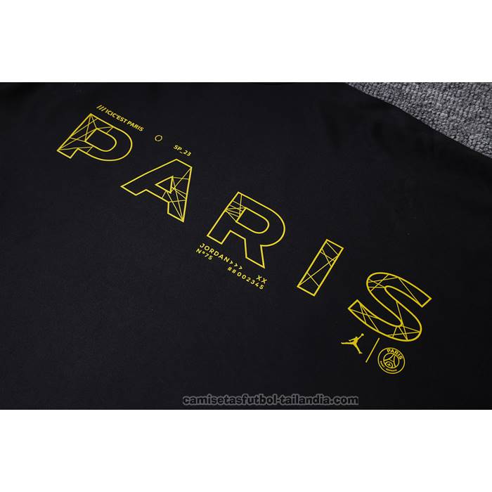 Chandal del Paris Saint-Germain Jordan Manga Corta 23/24 Negro - Pantalon Corto